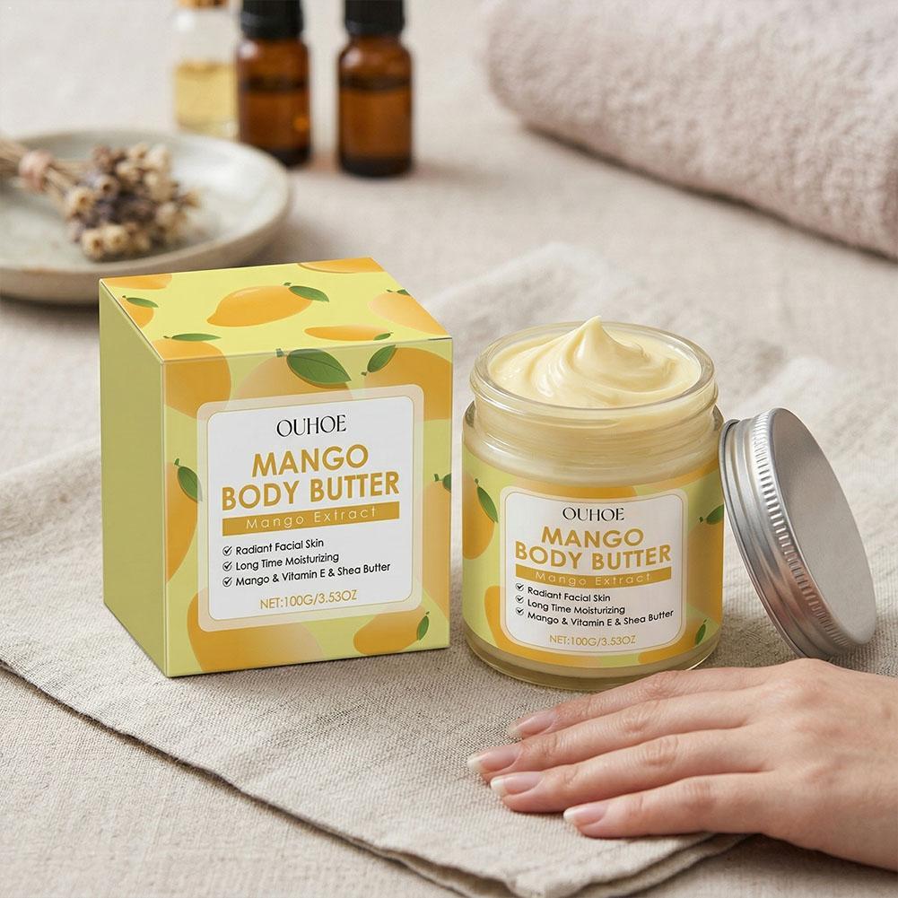 Shea Butter Raw - Mango Vücut Yağı Kuru Cildi Yatıştırır