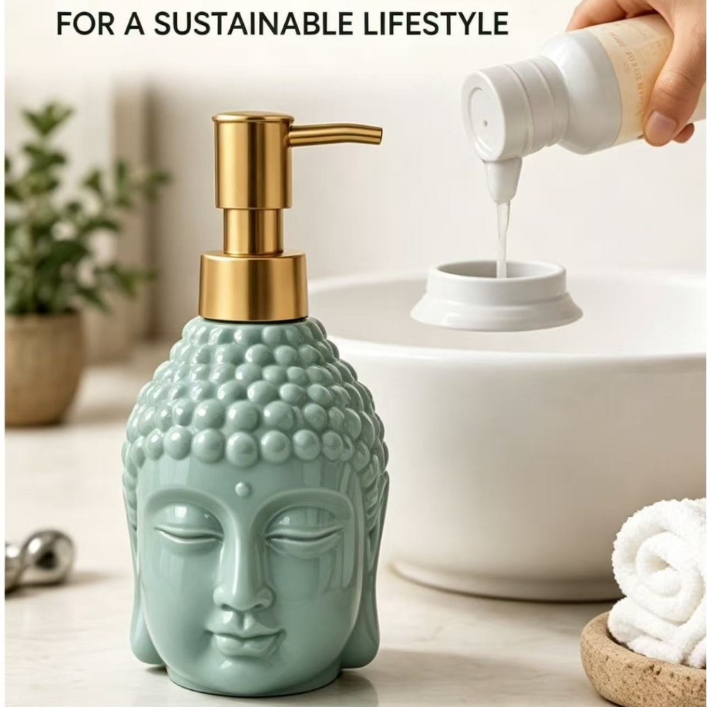 Soap Making Jug - Seramik Sabunluk Zen Meditasyon Kafa Şekilli