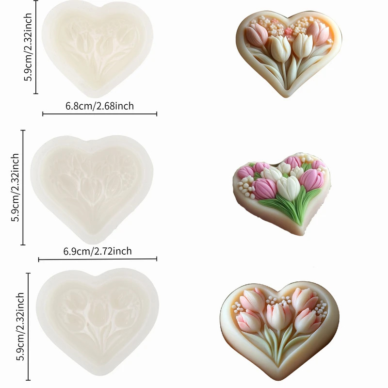 Kalp Şeklinde Lale Mumları içi - Soap Making Experiment incelemesi ve fiyatı